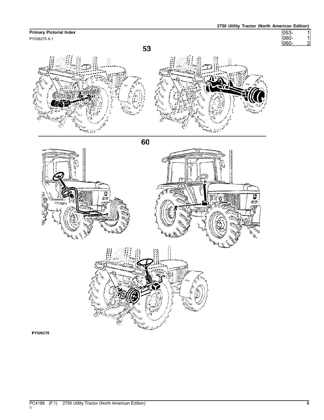 JOHN DEERE 2750 TRAKTOR ERSATZTEILKATALOGHANDBUCH