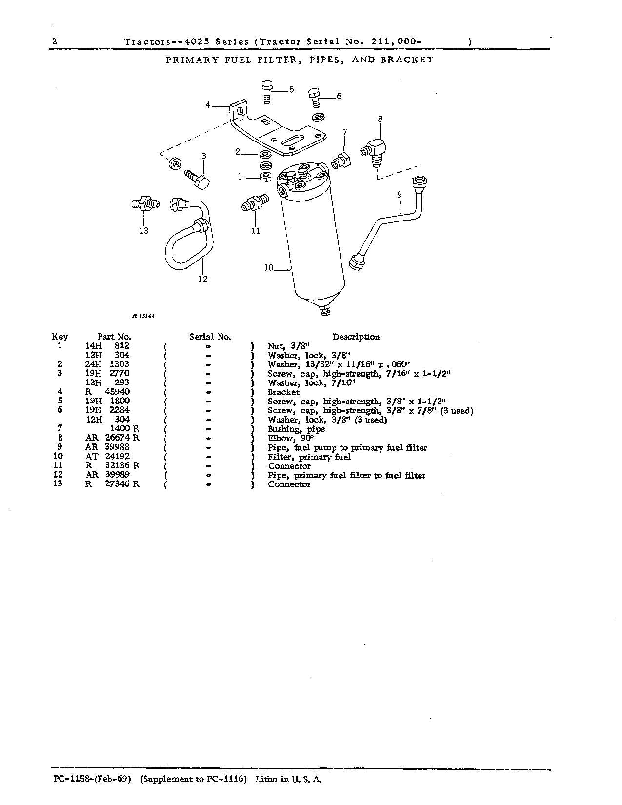 JOHN DEERE 4025 TRACTOR PARTS CATALOG MANUAL