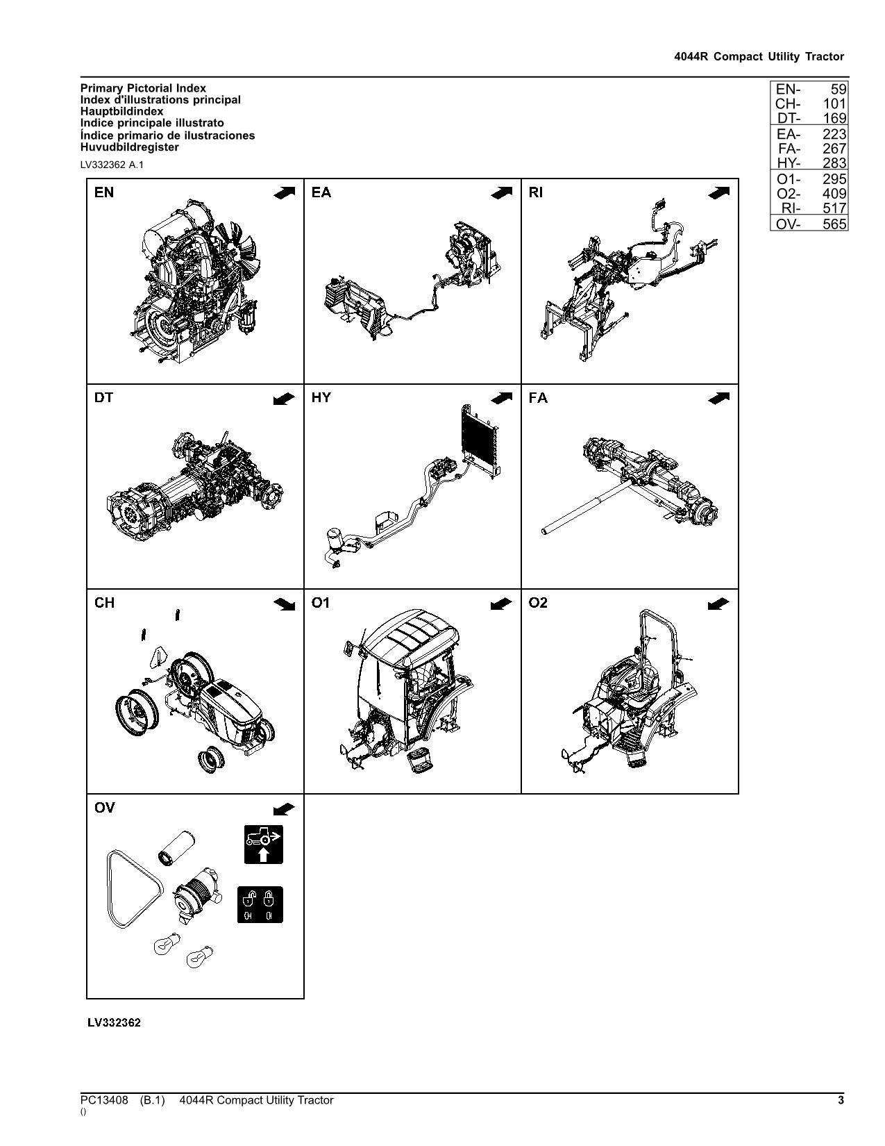 JOHN DEERE 4044R TRACTOR PARTS CATALOG MANUAL #2