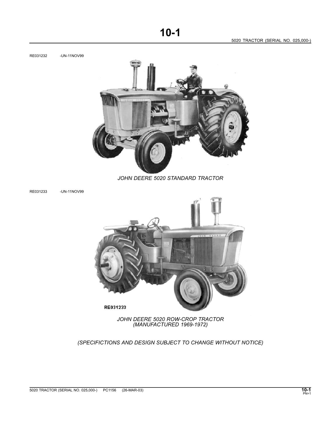 JOHN DEERE 5020 TRAKTOR ERSATZTEILKATALOGHANDBUCH #2