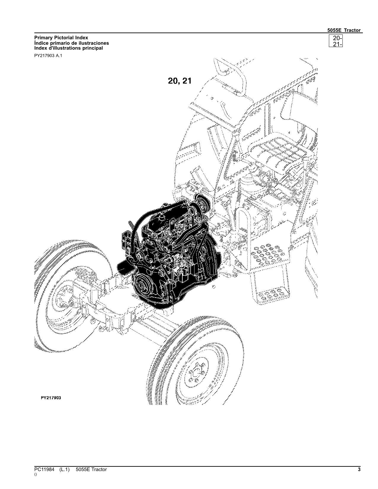 JOHN DEERE 5055E TRACTOR PARTS CATALOG MANUAL #2