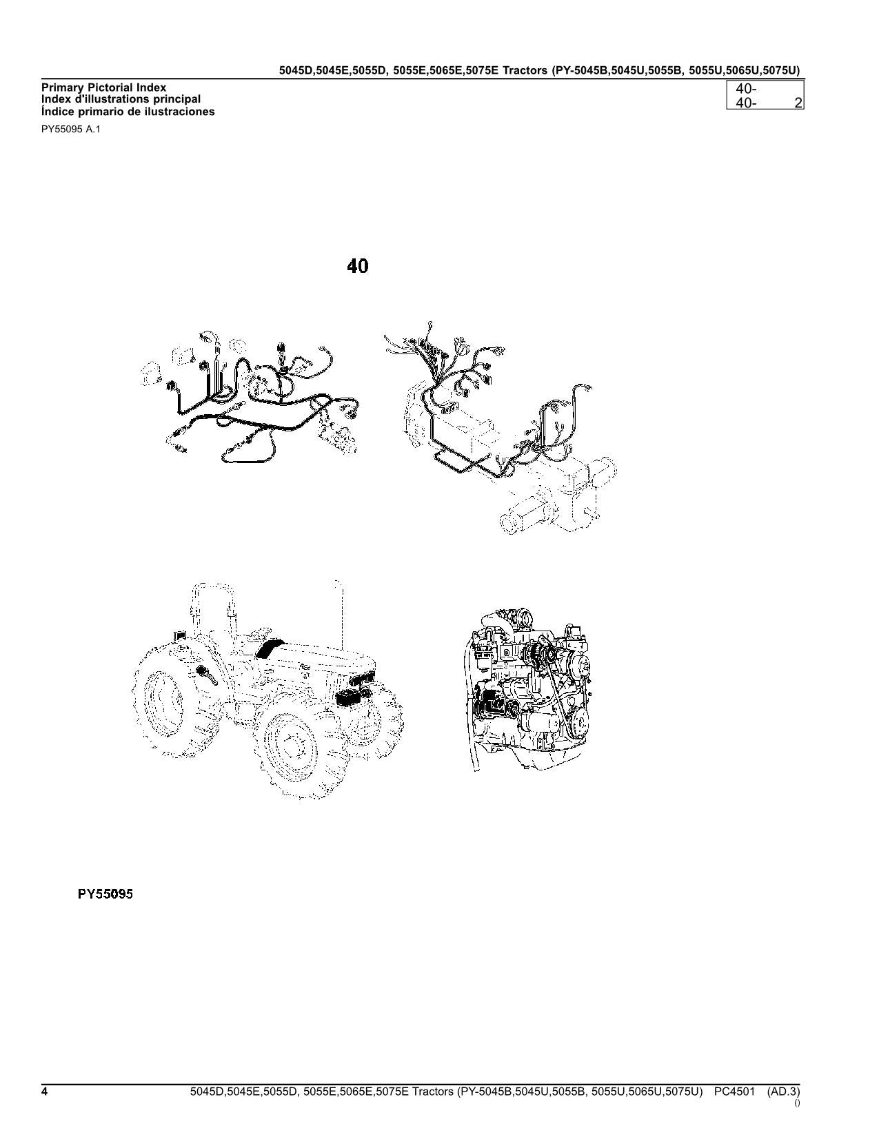 JOHN DEERE 5045D 5045E 5055D 5055E 5065E TRACTOR PARTS CATALOG MANUAL #2