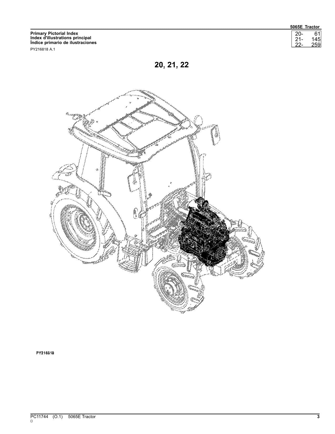 JOHN DEERE 5065E TRACTOR PARTS CATALOG MANUAL #2