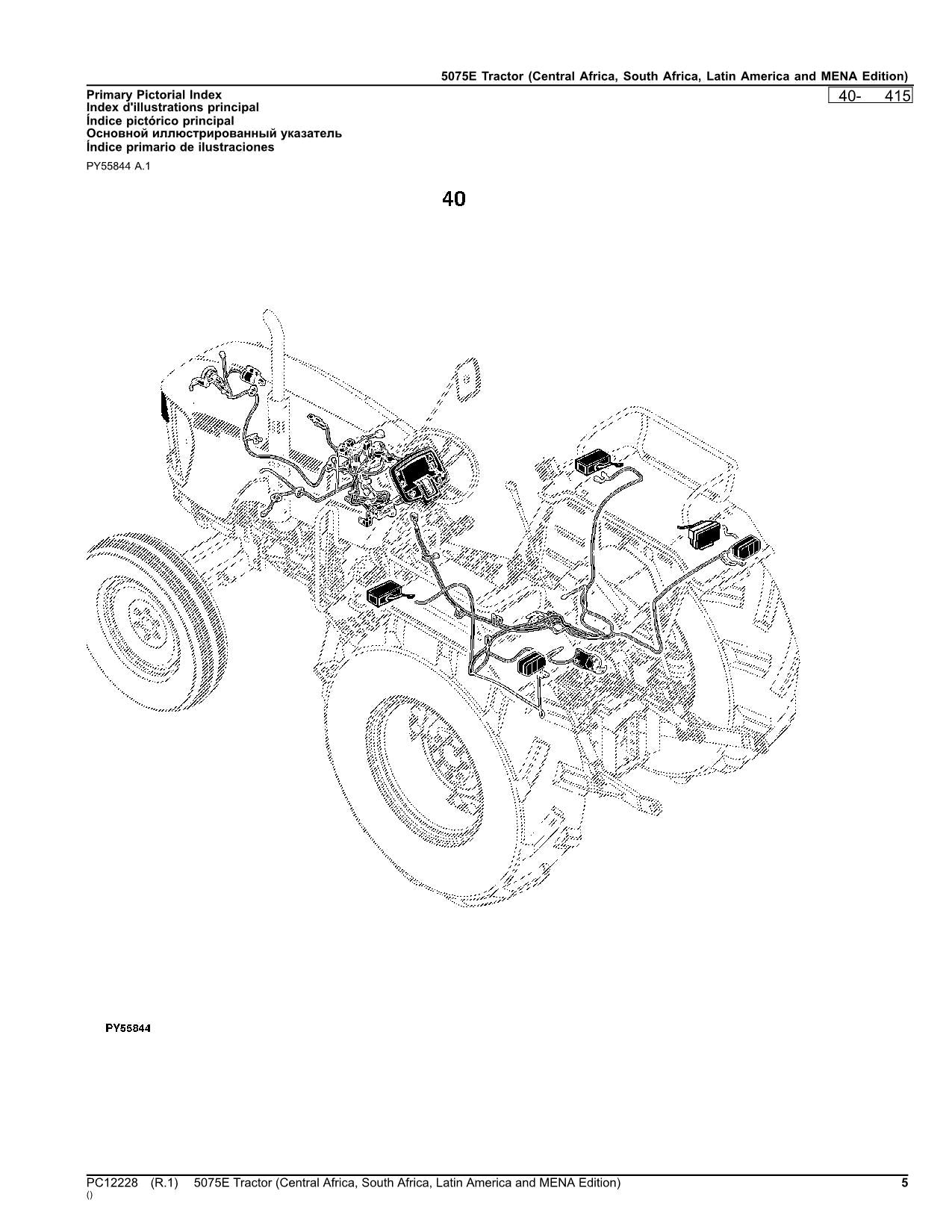 JOHN DEERE 5075E TRACTOR PARTS CATALOG MANUAL #4