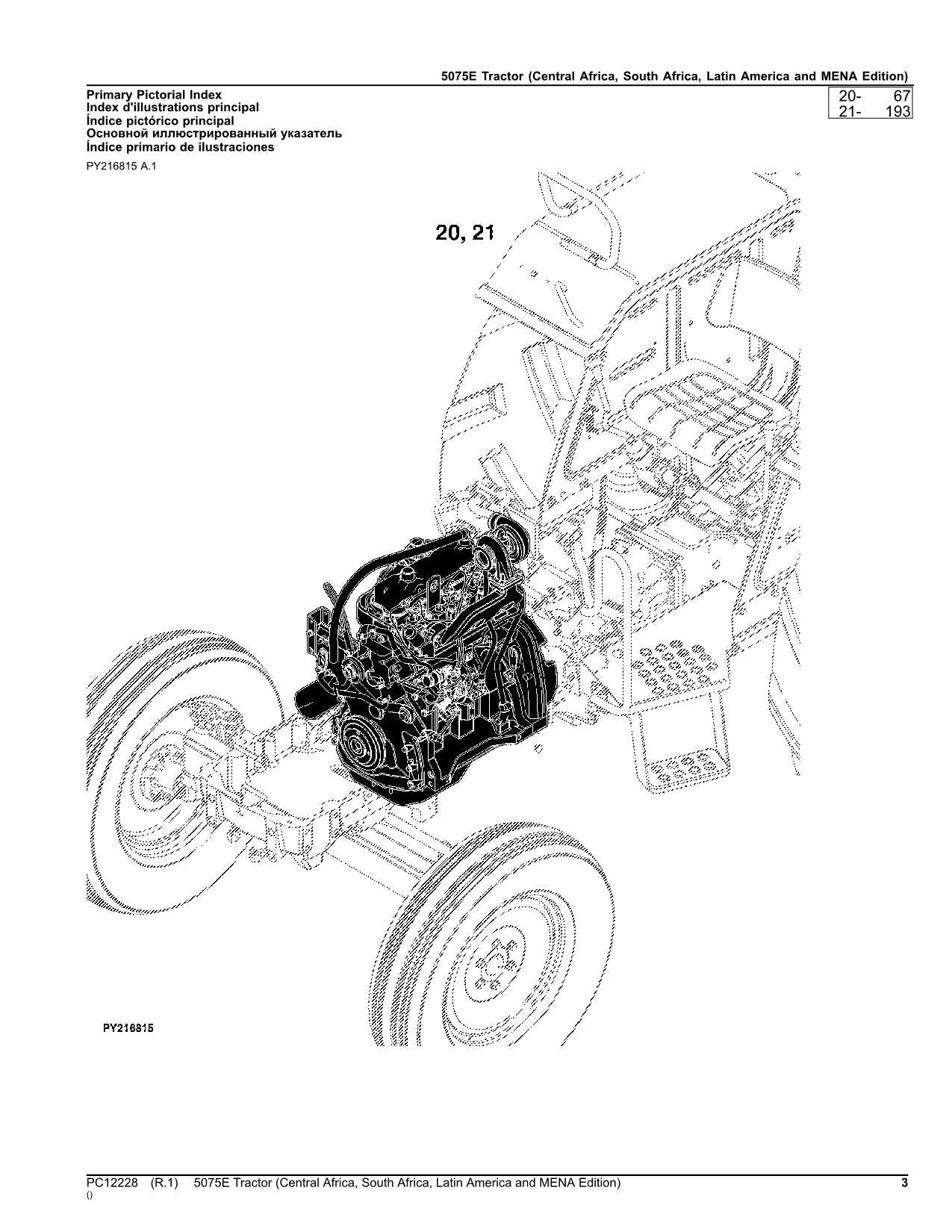 JOHN DEERE 5075E TRACTOR PARTS CATALOG MANUAL #4