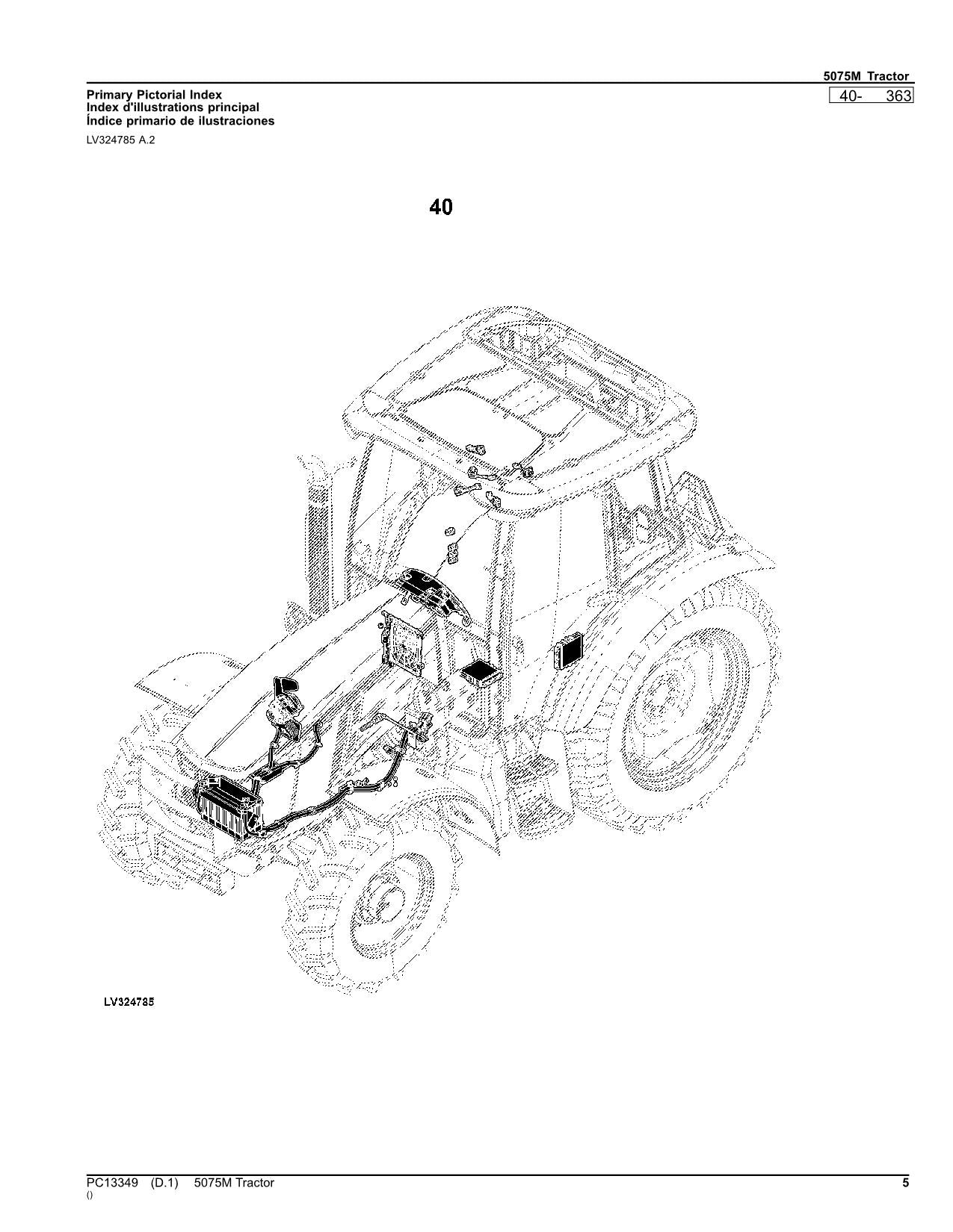 MANUEL DU CATALOGUE DES PIÈCES DU TRACTEUR JOHN DEERE 5075M #3