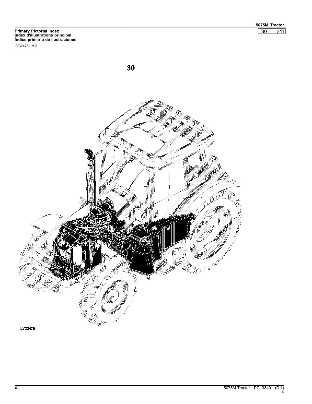 JOHN DEERE 5075M TRACTOR PARTS CATALOG MANUAL #3