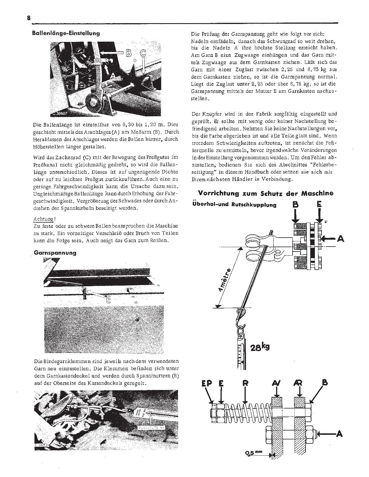 JOHN DEERE HOCHDRUCK SAMMELPRESSE CB 300 BETRIEBSANLEITUNG