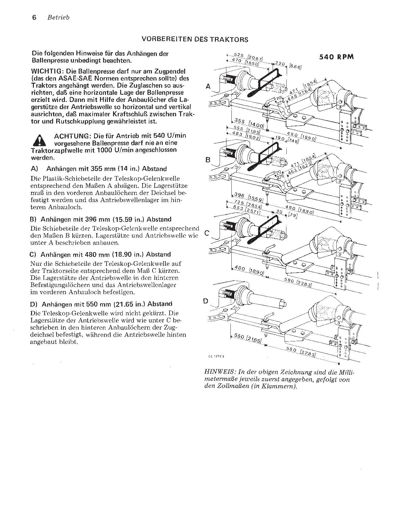 JOHN DEERE HOCHDRUCK SAMMELPRESSE 456 466  BETRIEBSANLEITUNG