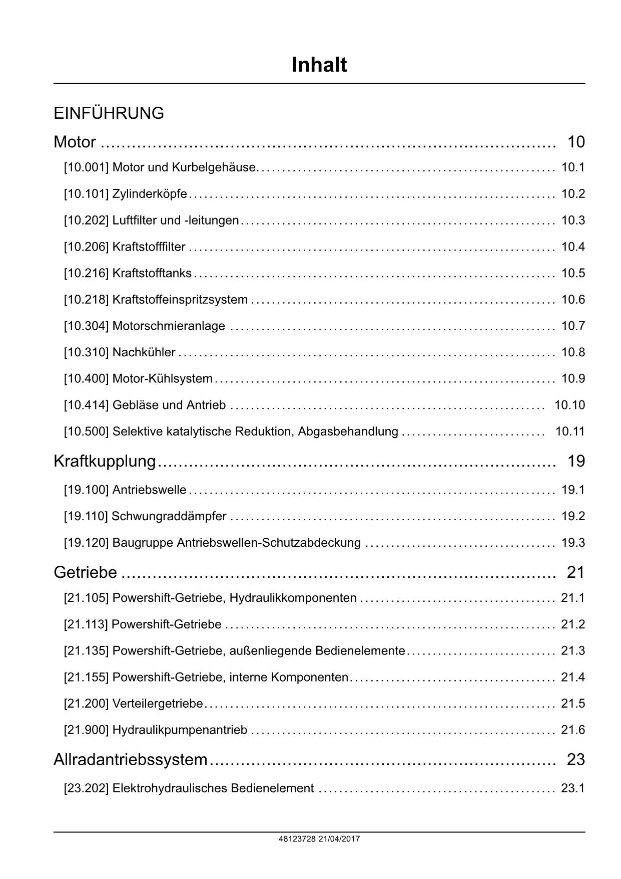 NEW HOLLAND T8.320 T8.350 T8.380 T8.380 T8.410 T8.410 TRAKTOR REPARATURHANDBUCH