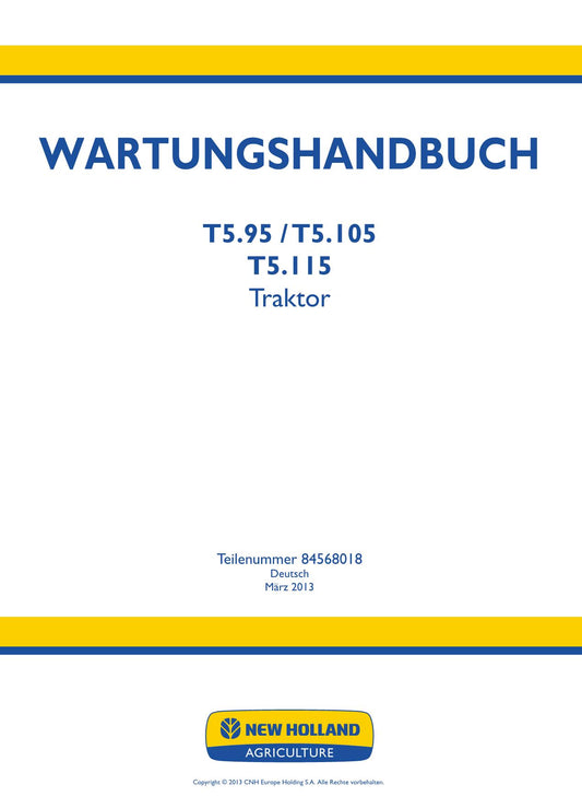 NEW HOLLAND T3.60LP T3.70LP T3.80LP TRAKTOR REPARATURHANDBUCH