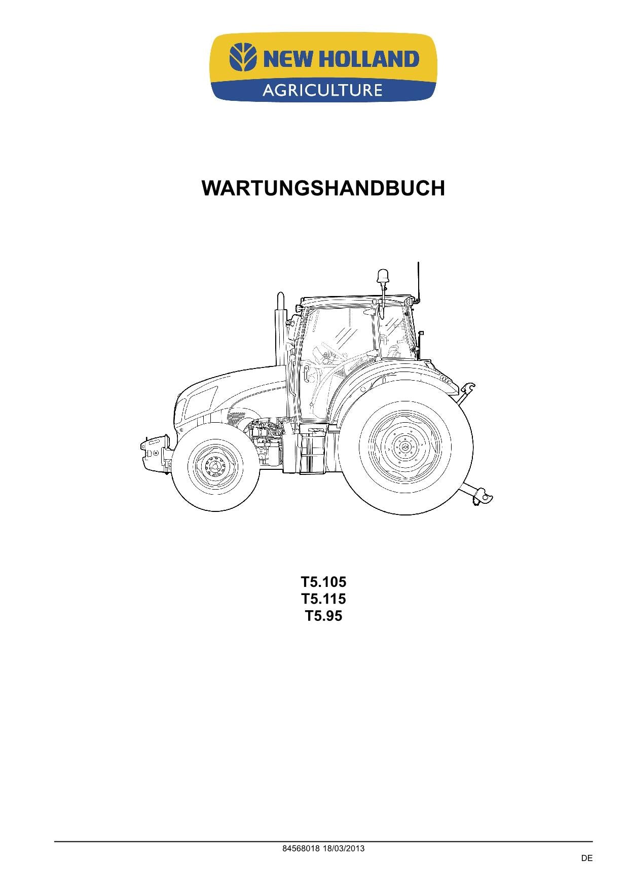 NEW HOLLAND T3.60LP T3.70LP T3.80LP TRAKTOR REPARATURHANDBUCH