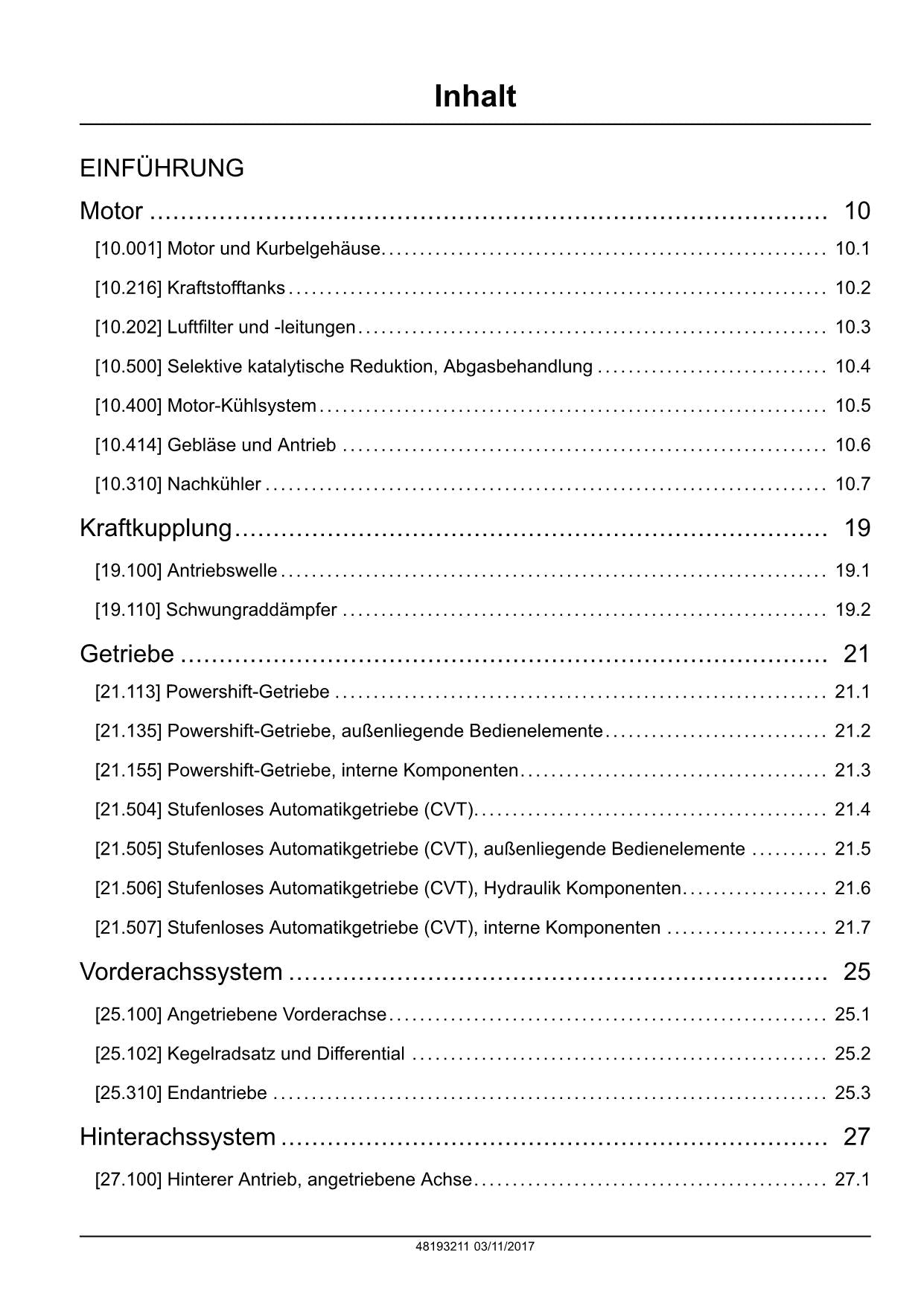 NEW HOLLAND T9.435 T9.480 T9.530 T9.565 T9.645 T9.700 TRAKTOR REPARATURHANDBUCH