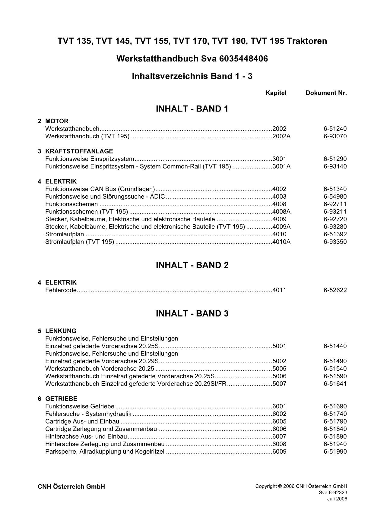 NEW HOLLAND TVT135 TVT145 TVT155 TVT170 TVT190 TVT195 TRAKTOR REPARATURHANDBUCH