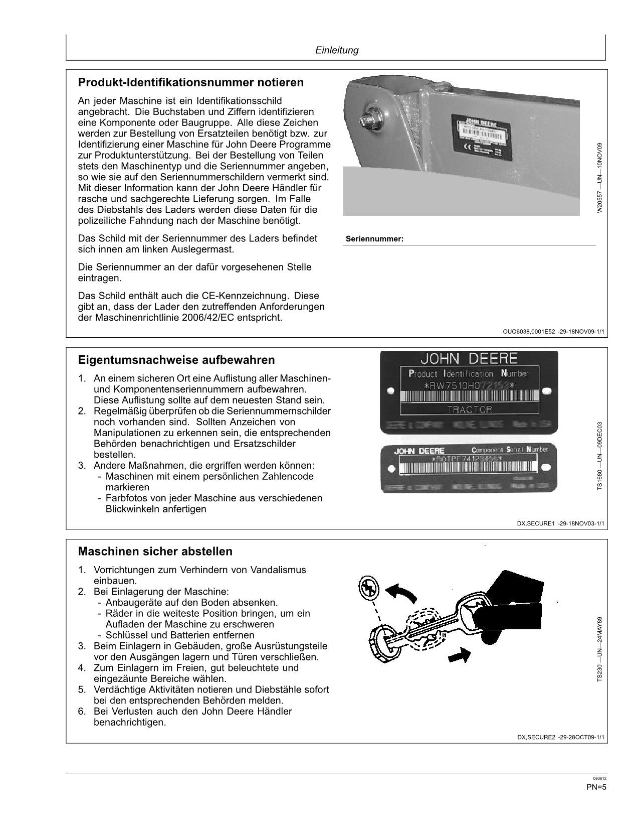 JOHN DEERE 3036E 3038E 305 3032E LADER BETRIEBSANLEITUNG