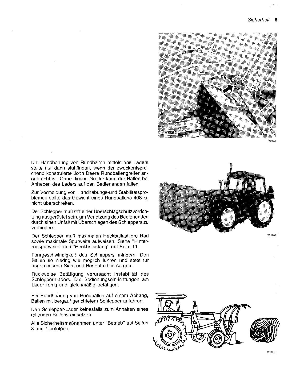 JOHN DEERE 245 FARM LADER BETRIEBSANLEITUNG