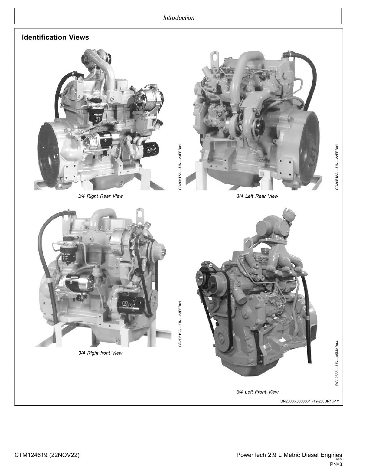 Manuel d'entretien du moteur métrique John Deere PowerTech 2,9 L