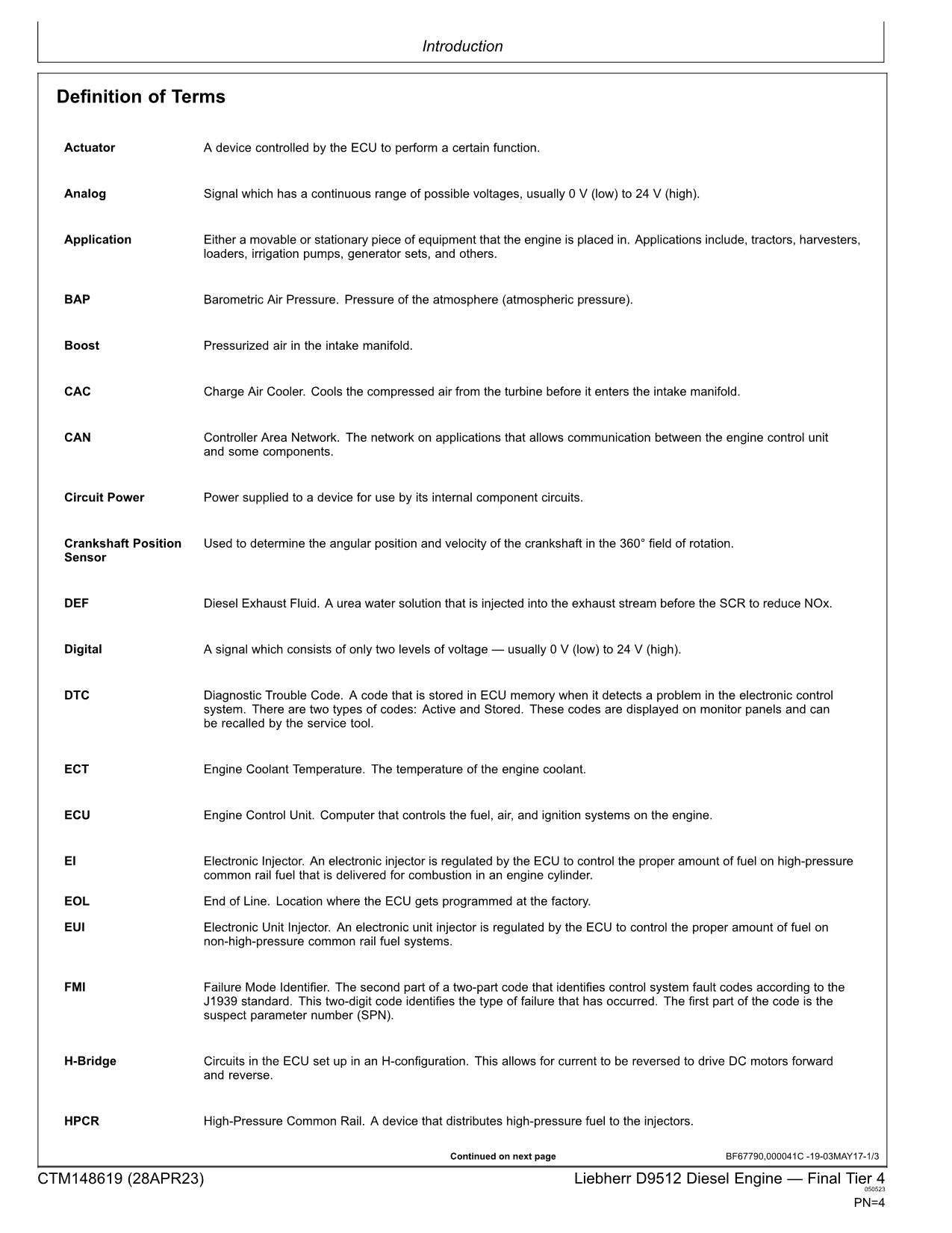 John Deere Liebherr D9512 Engine Final Tier 4 Service manual