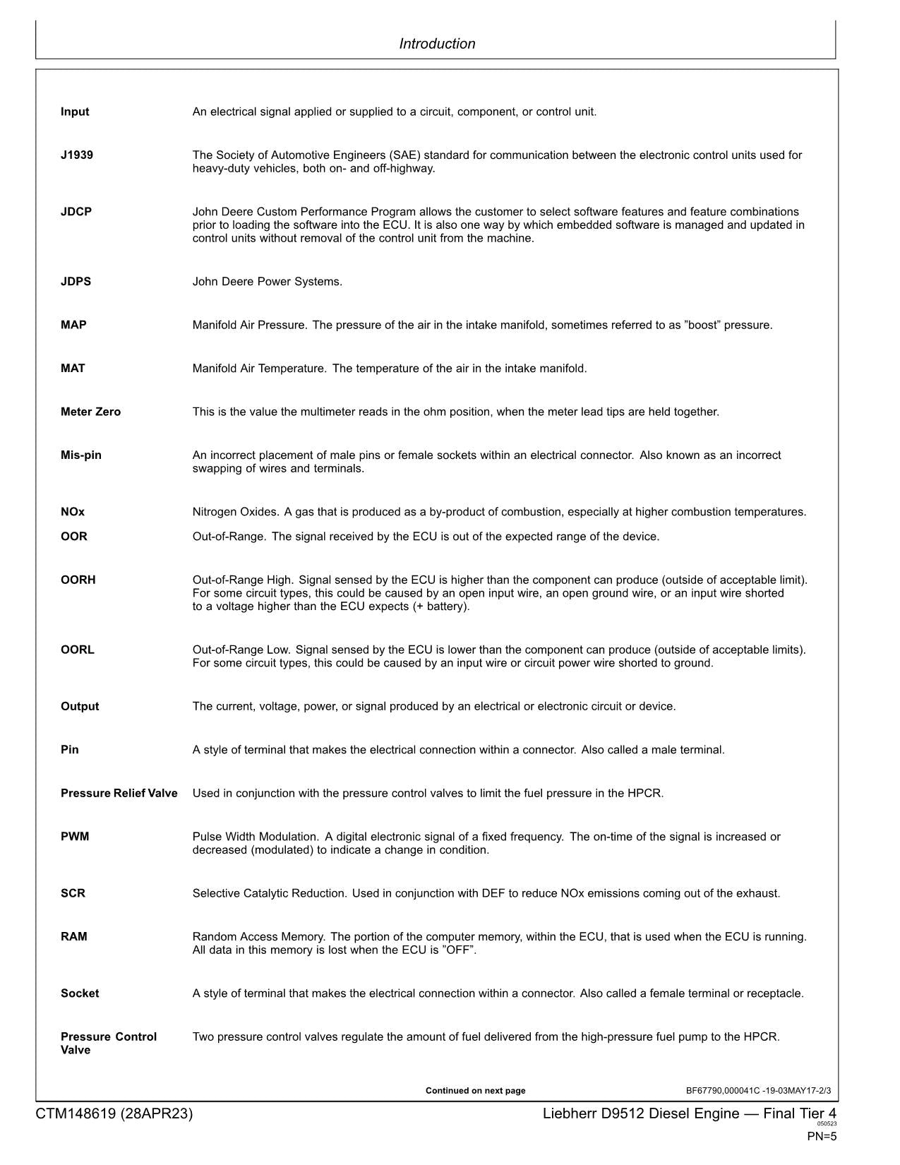 John Deere Liebherr D9512 Engine Final Tier 4 Service manual