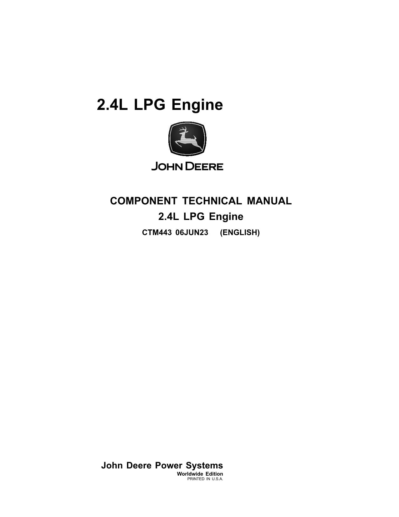 John Deere 4024 2,4-l-LPG-Motor-Servicehandbuch