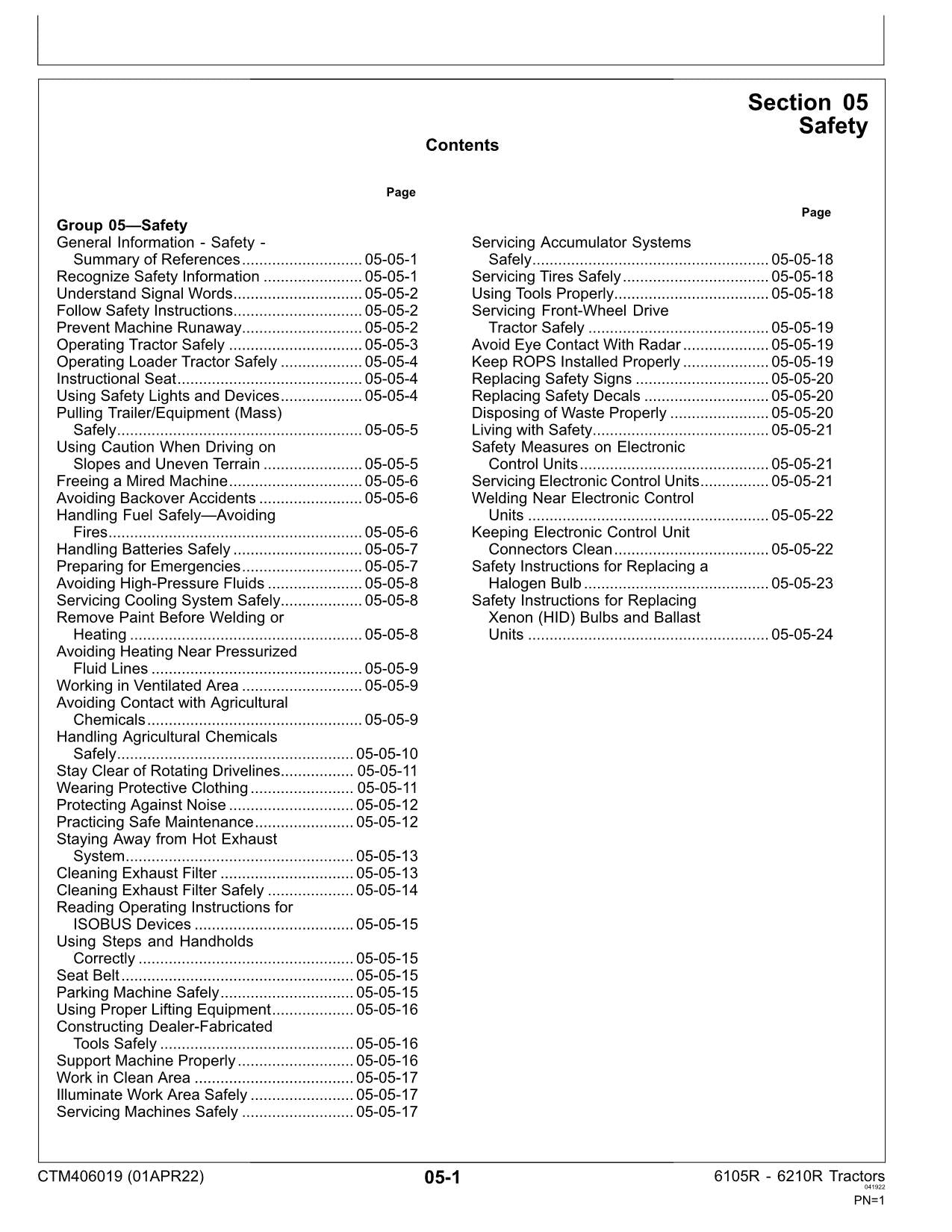 JOHN DEERE 6150R 6150RH 6170R 6190R 6210R 6210RE IT4 TRANSMISSION SERVICE MANUAL