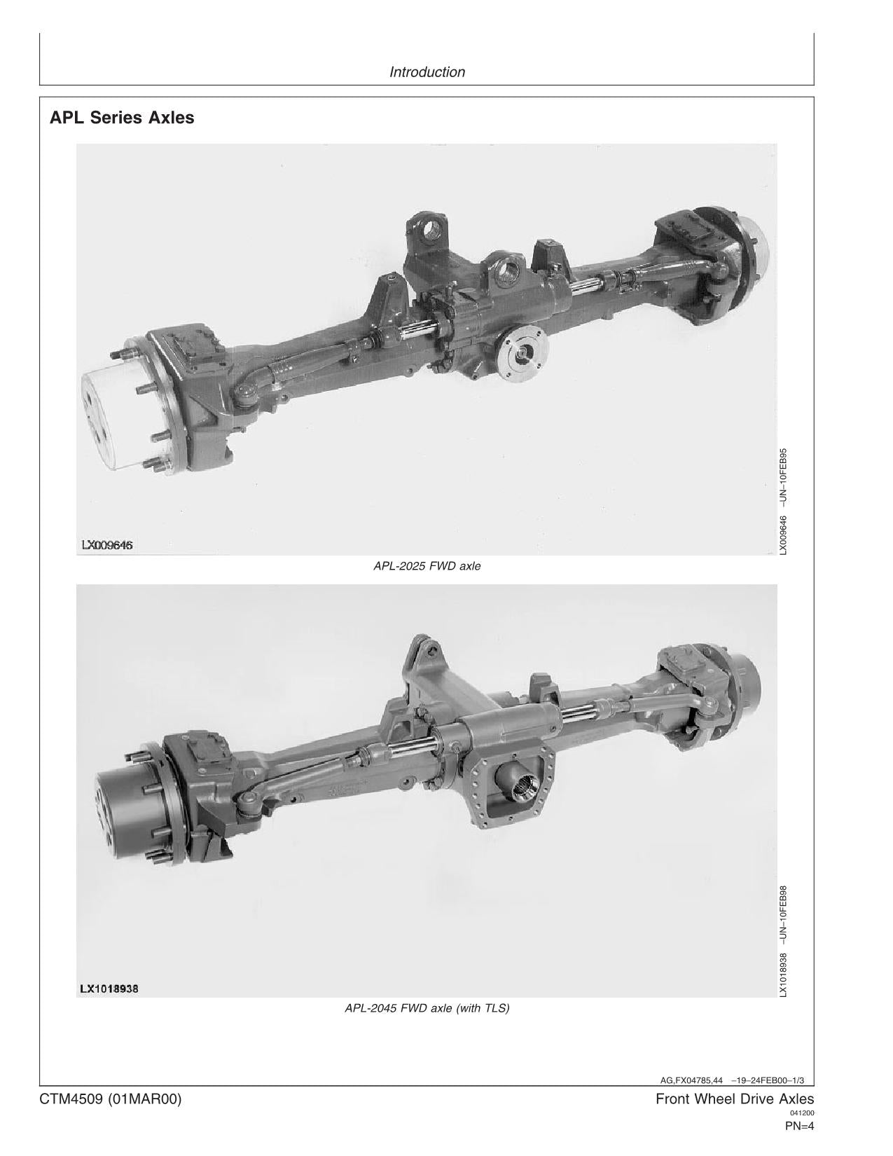 JOHN DEERE 6400L 6506 6600 6900 6510 661 6810 6910 ANTRIEBSACHSEN SERVICEHANDBUCH