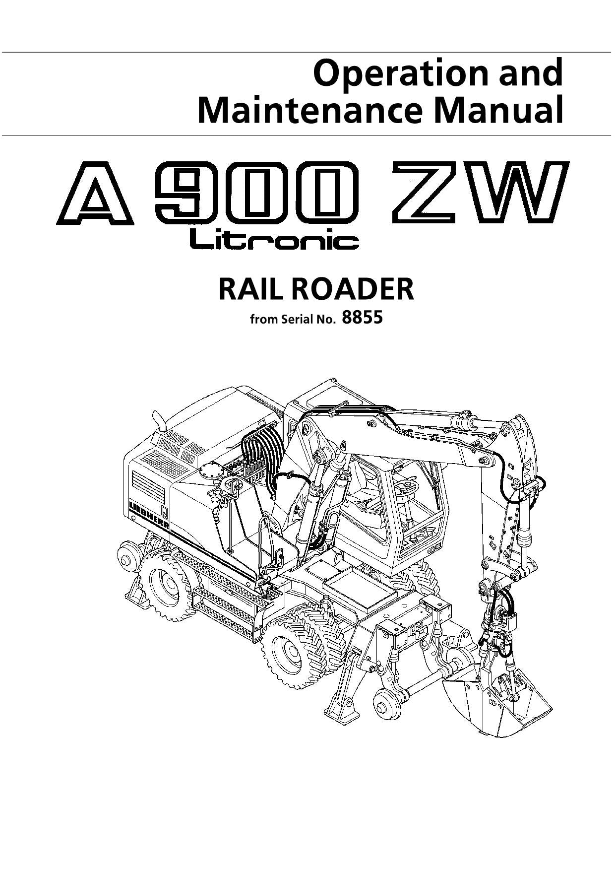 Liebherr A900 ZW Litronic Bagger Bedienungsanleitung