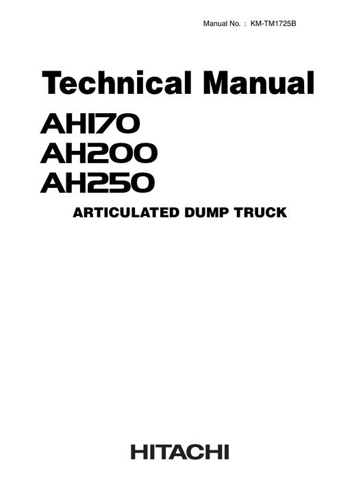 HITACHI AH170 AH200 AH250 MULDENKIPPER SERVICEHANDBUCH