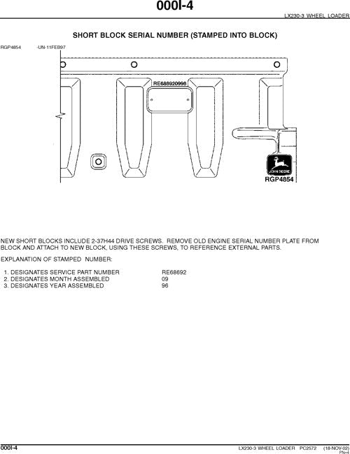 HITACHI JOHN DEERE LX230-3 LADER ERSATZTEILKATALOGHANDBUCH