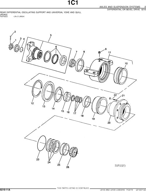 HITACHI LX100 LX120 LOADER PARTS CATALOG MANUAL