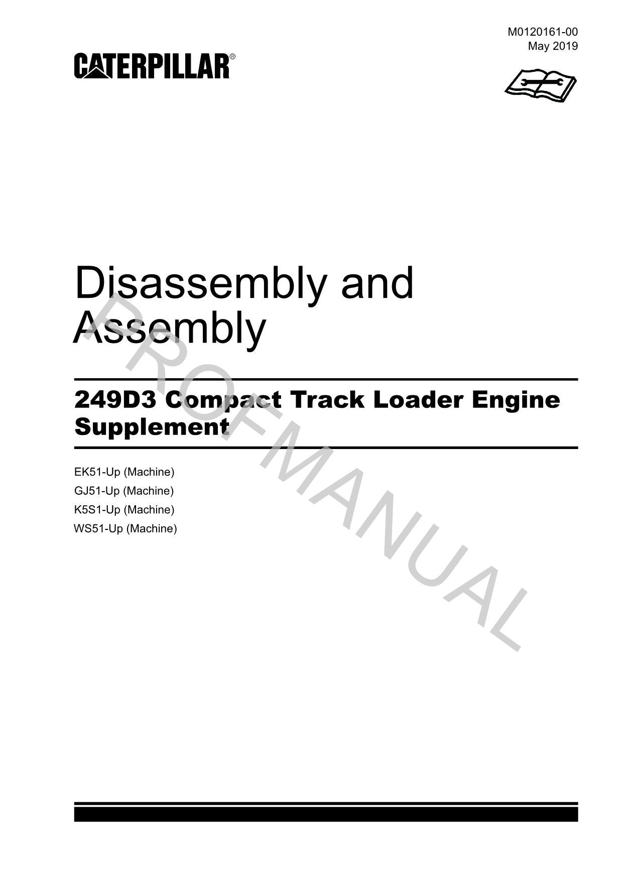 Manuel d'entretien du moteur de la chargeuse Caterpillar 249D3 Démontage et assemblage