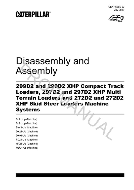 Caterpillar 299D2 297D2 272D2 Lader Zubehör Servicehandbuch Demontage Montage