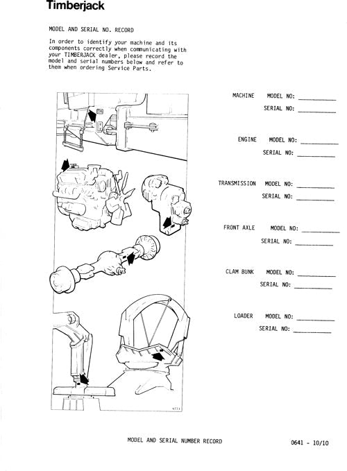 JOHN DEERE 520 CLAMBUNK PARTS CATALOG MANUAL