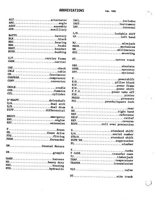 JOHN DEERE 933 933C CLAMBUNK PARTS CATALOG MANUAL 933123–933154