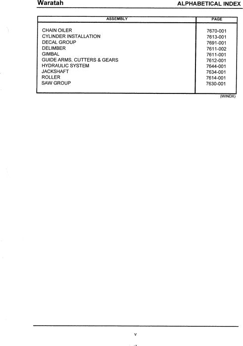 JOHN DEERE D250 DELIMBER PARTS CATALOG MANUAL 90CF1248