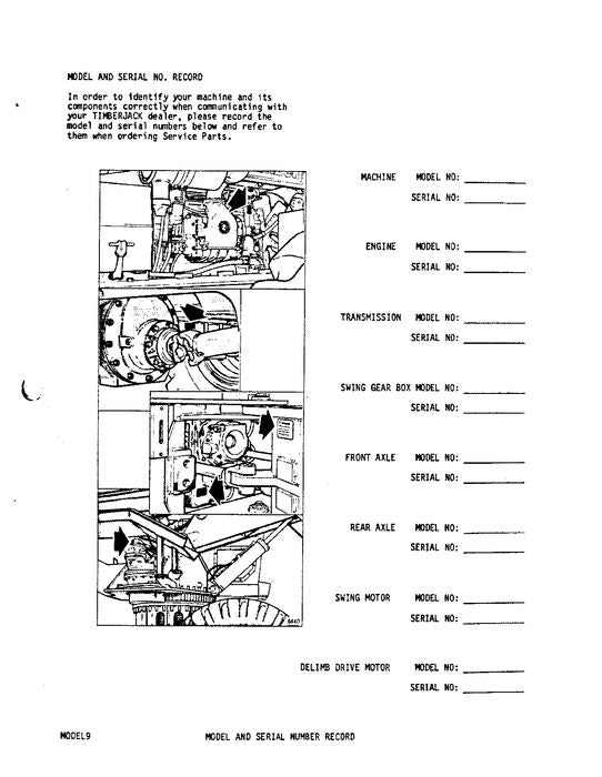 JOHN DEERE C90 DELIMBER  PARTS CATALOG MANUAL AA9044-AA9771