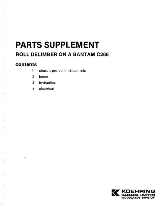 JOHN DEERE C266 DELIMBER PARTS CATALOG MANUAL