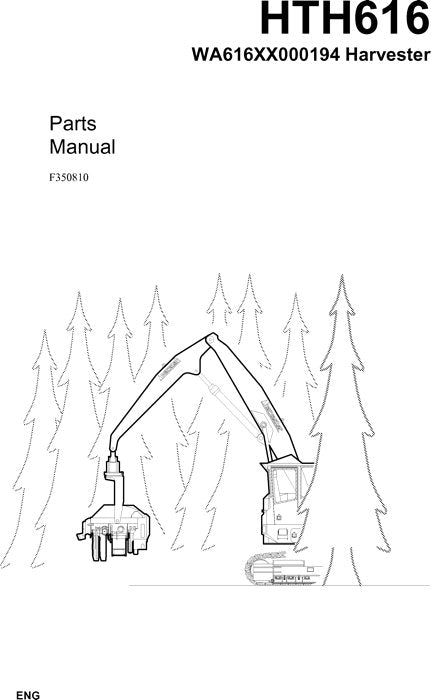 JOHN DEERE HTH616 HARVESTER  PARTS CATALOG MANUAL