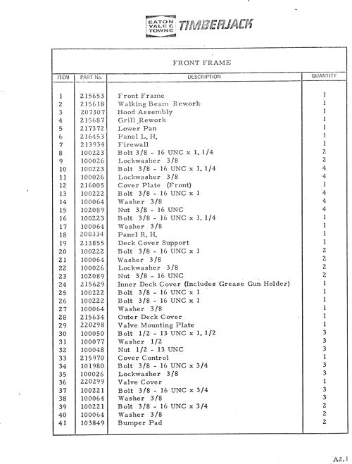 JOHN DEERE TJ30 HARVESTER  PARTS CATALOG MANUAL#1