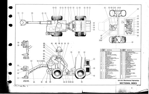 JOHN DEERE KH3D HARVESTER  PARTS CATALOG MANUAL