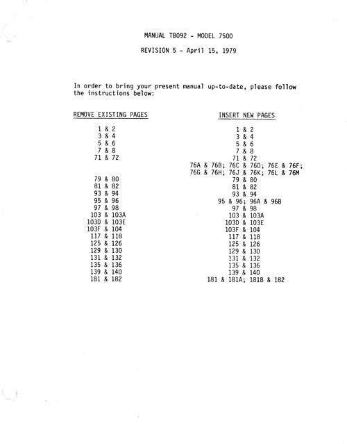 JOHN DEERE 7500 LOADER PARTS CATALOG MANUAL