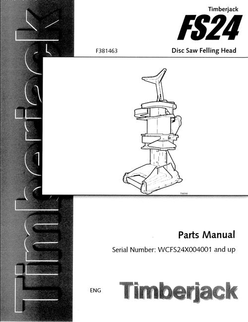 JOHN DEERE FS24 STT SCHEIBENSÄGE FÄLLKOPF TEILEKATALOG HANDBUCH WCFS24X004001