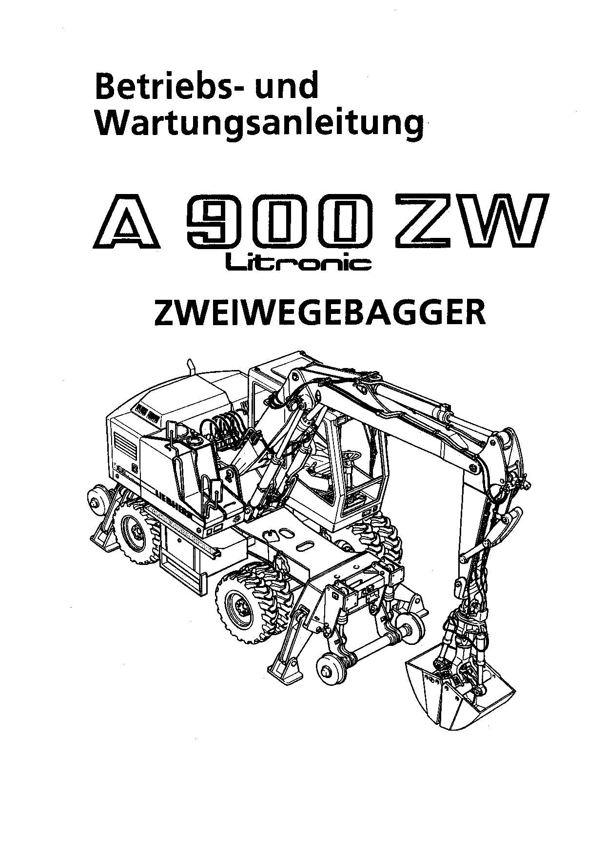 Liebherr A900 ZW Litronic Hydraulikbagger Betriebsanleitung 8707622