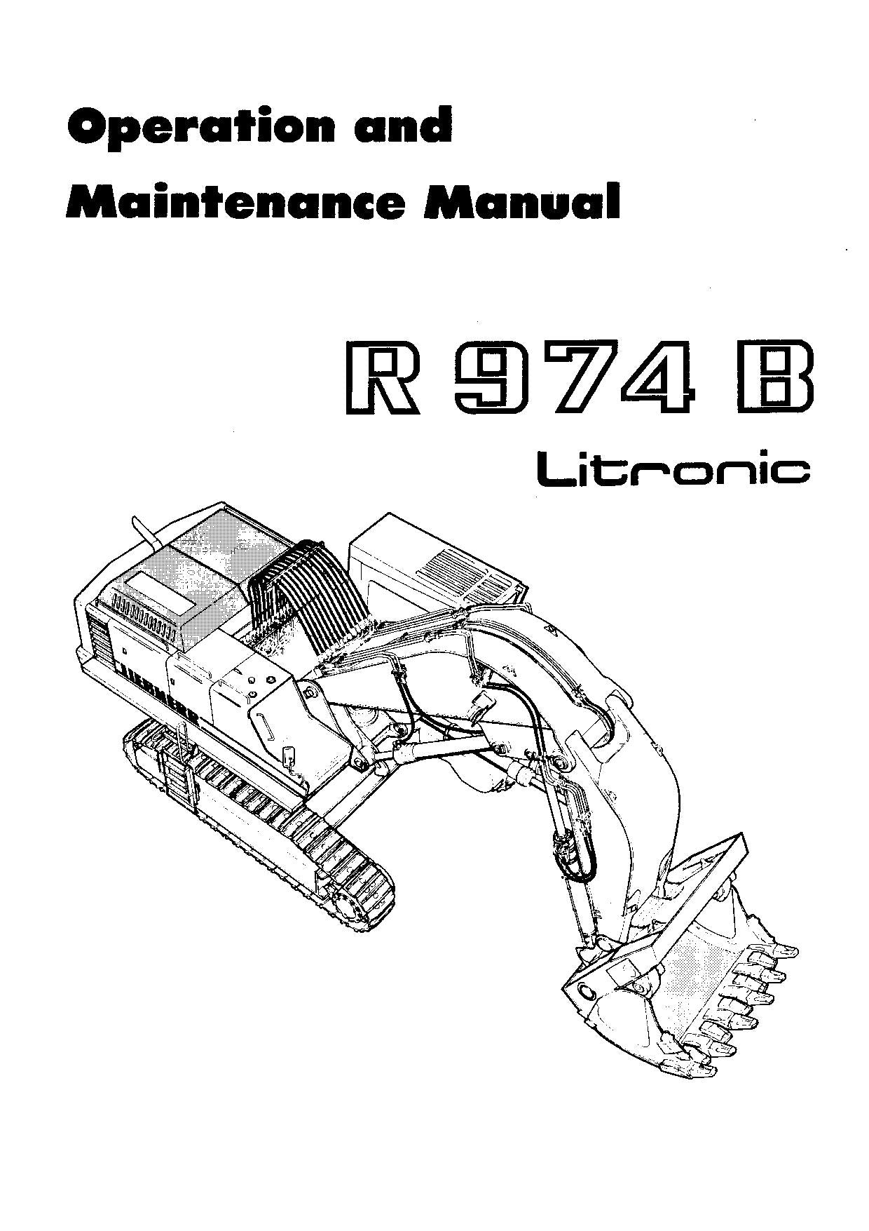 Liebherr R974 B Litronic Bagger Bedienungsanleitung Seriennummer 1207