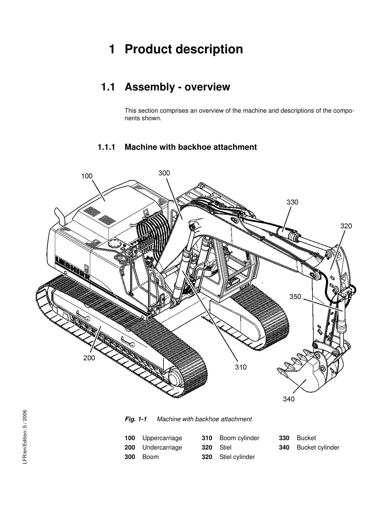 Liebherr R914 B Litronic Excavator Operators manual