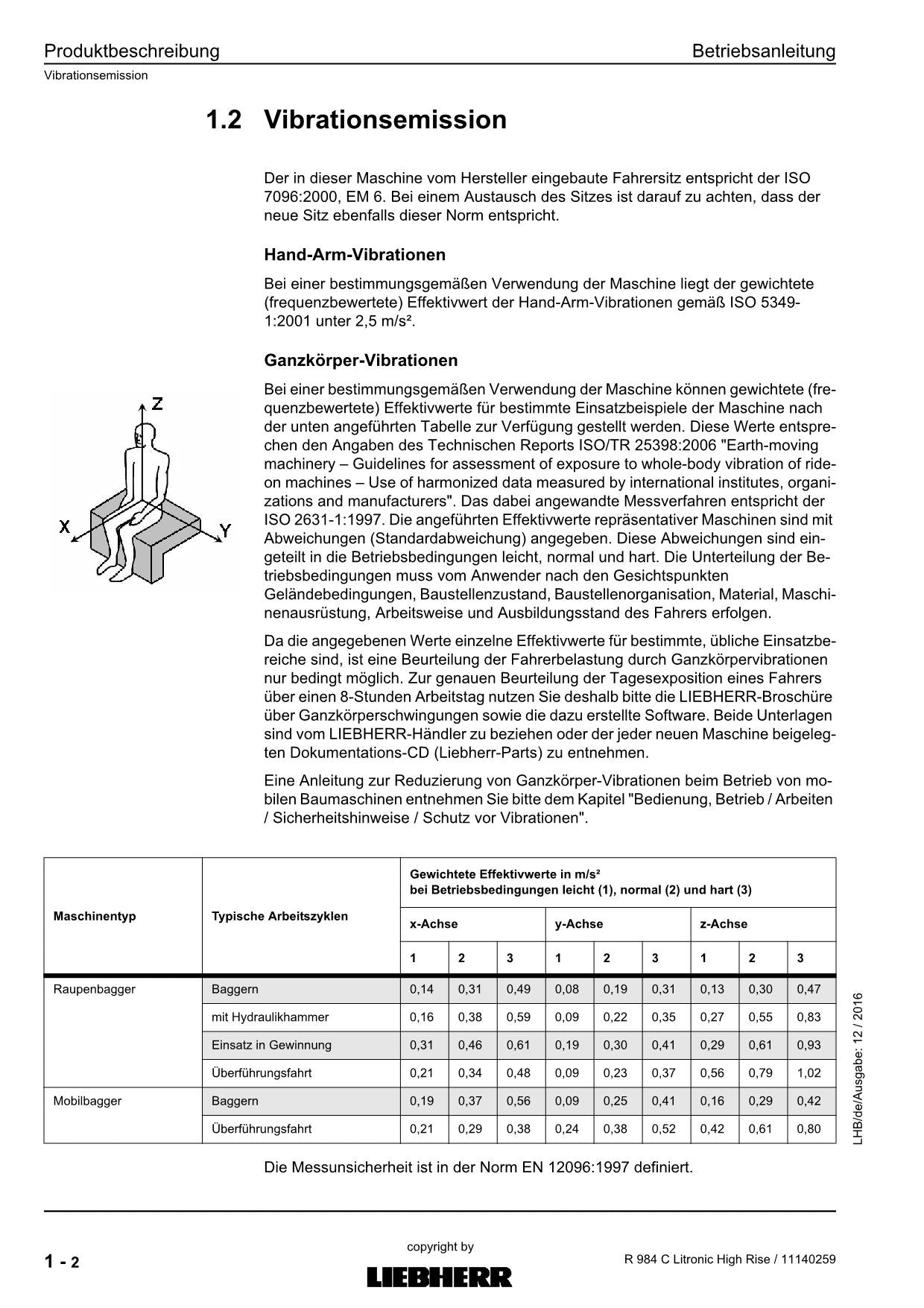 Liebherr R984 C Litronic High Rise Umschlaggerät Betriebsanleitung