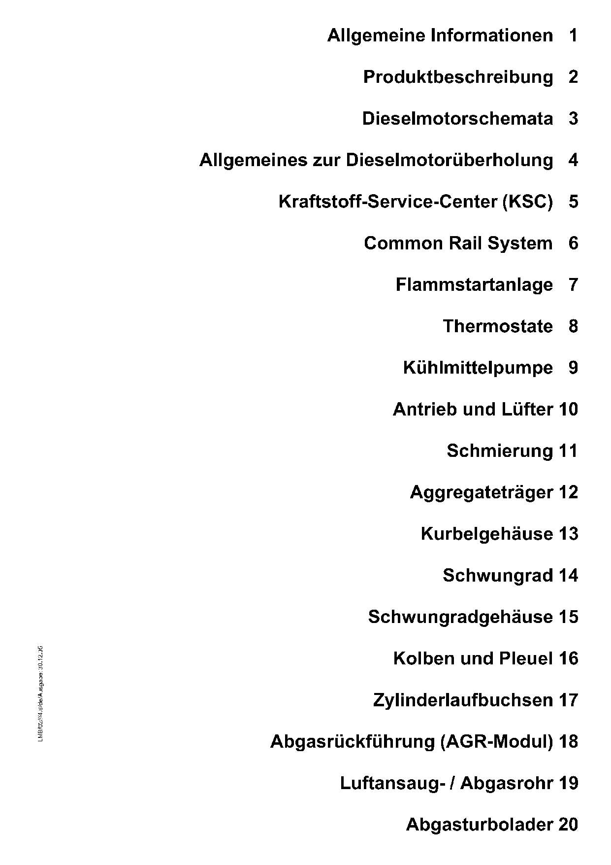 Liebherr D846 Dieselmotor Reparaturhandbuch Werkstatthandbuch