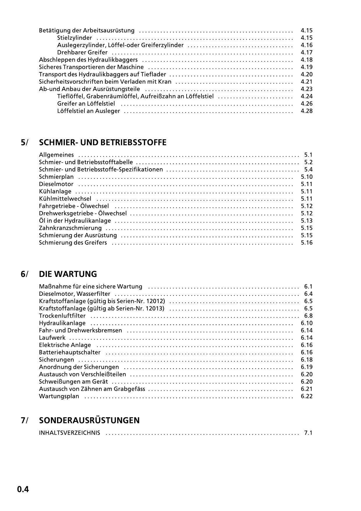 Liebherr R312 Hydraulikbagger Manuel d'instructions Manuel d'entretien