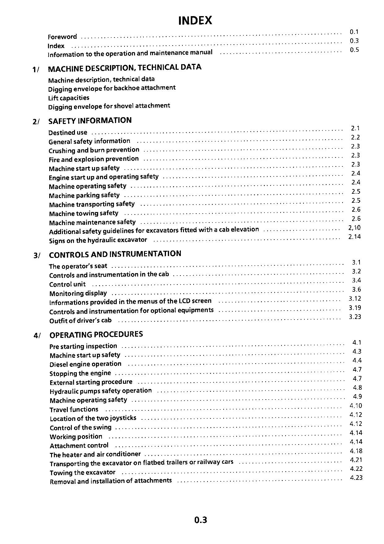 Liebherr R954 B Litronic Excavator Operators manual serial 5001