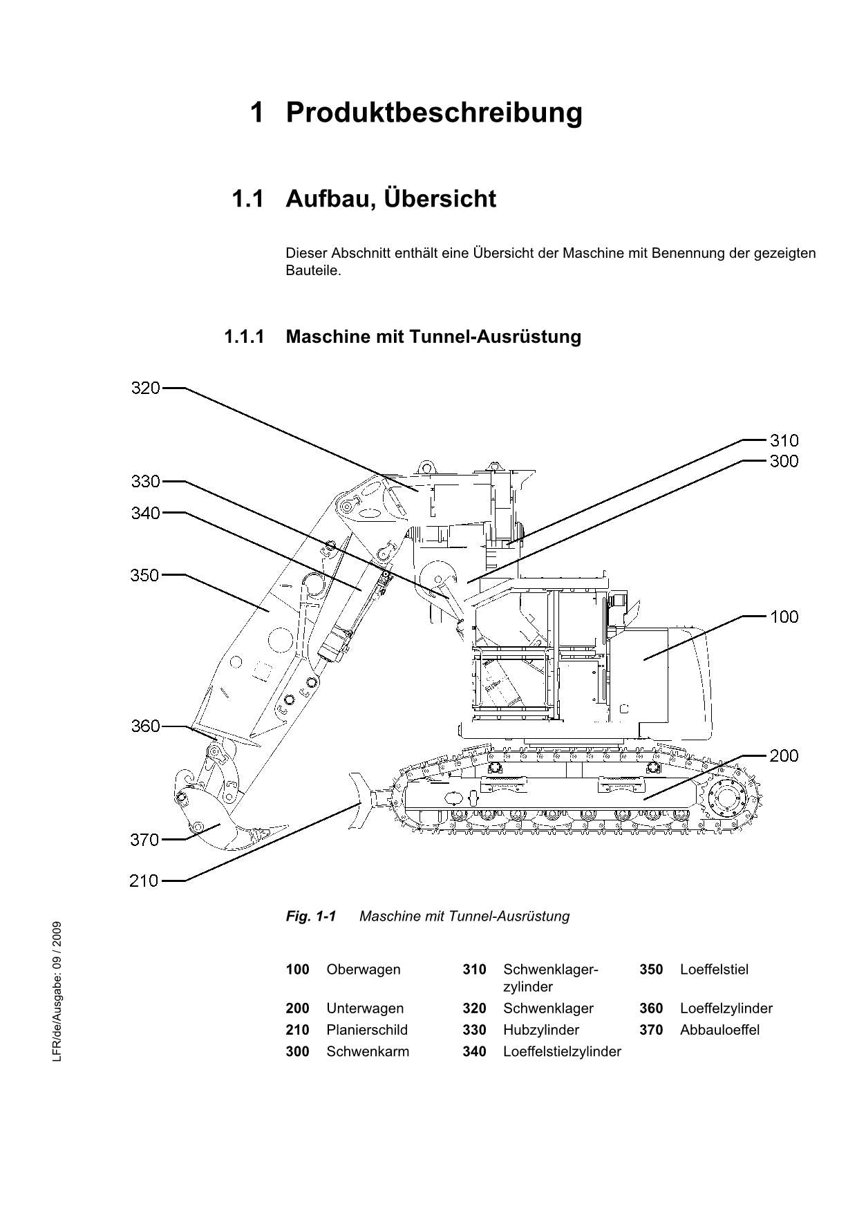 Liebherr R924 CompacTTunnel Hydraulikbagger Umschlaggerät Betriebsanleitung